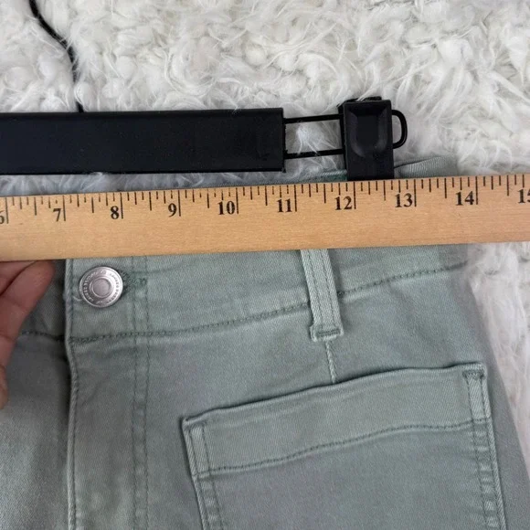 Lauren Conrad Wide Leg Pants Size 2 Sage Green High Rise Utility Boho Minimalist - Picture 5 of 9